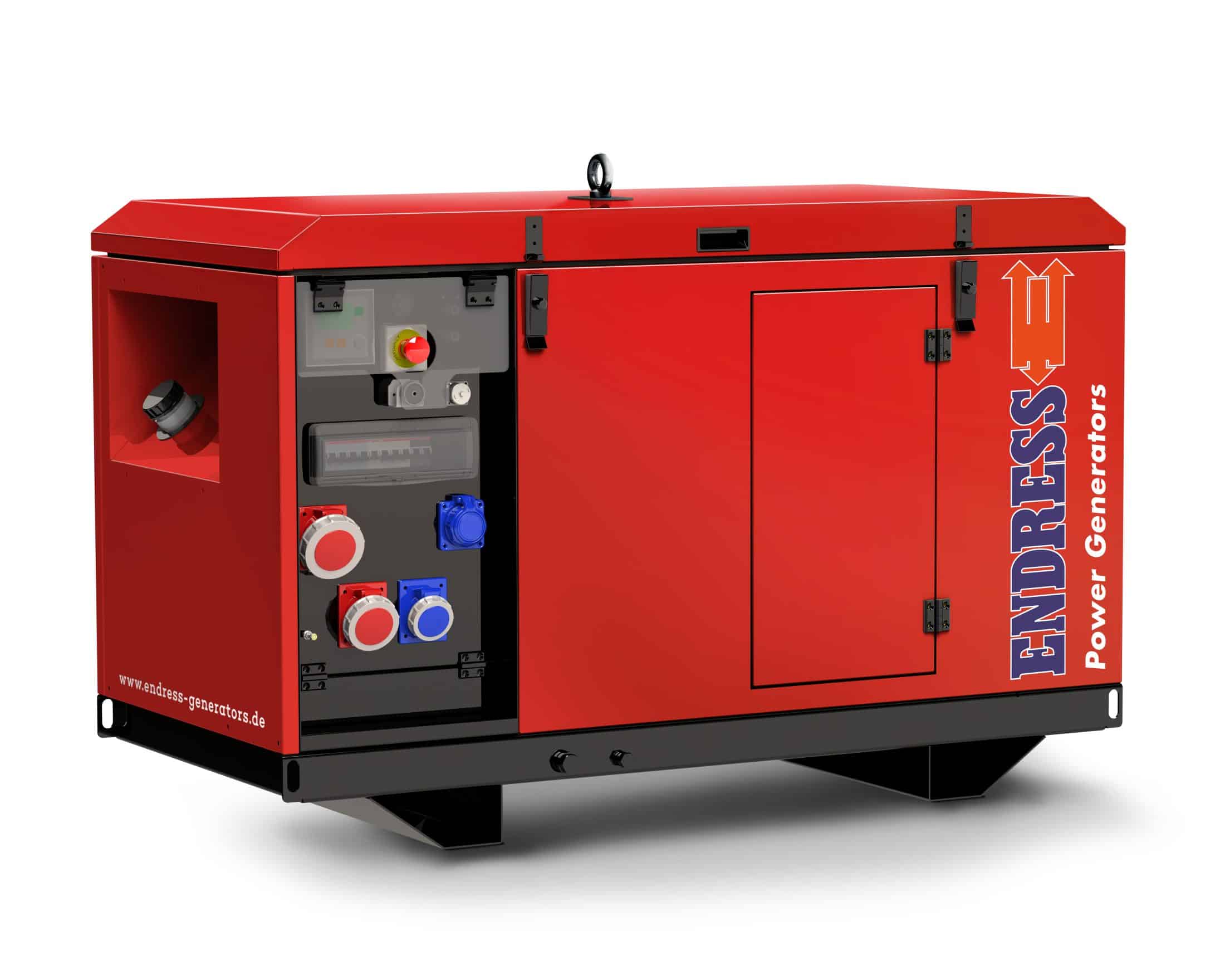 122015_ESE 1606 DYS-GT ES ISO DI Endress ESE 1606 DYS-GT ES ISO DI – tehokas 400/230 V dieselgeneraattori, äänieristetty, AVR-säätö, etäkäynnistys ja VDE-eristysvalvonta.