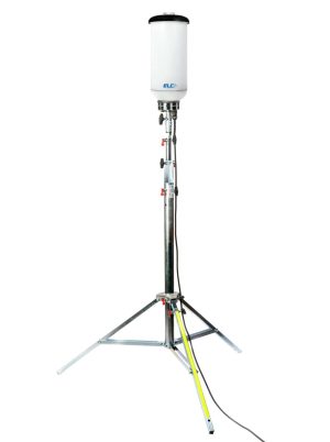 Tehokas 360° LED-työmaavalo vuokraamoille ja työmaille. Eurooppalaista laatua, 46 000 lm teho, IP65/IK10. Toimitetaan flight casessa ja sopii 4–5 m mastoihin.